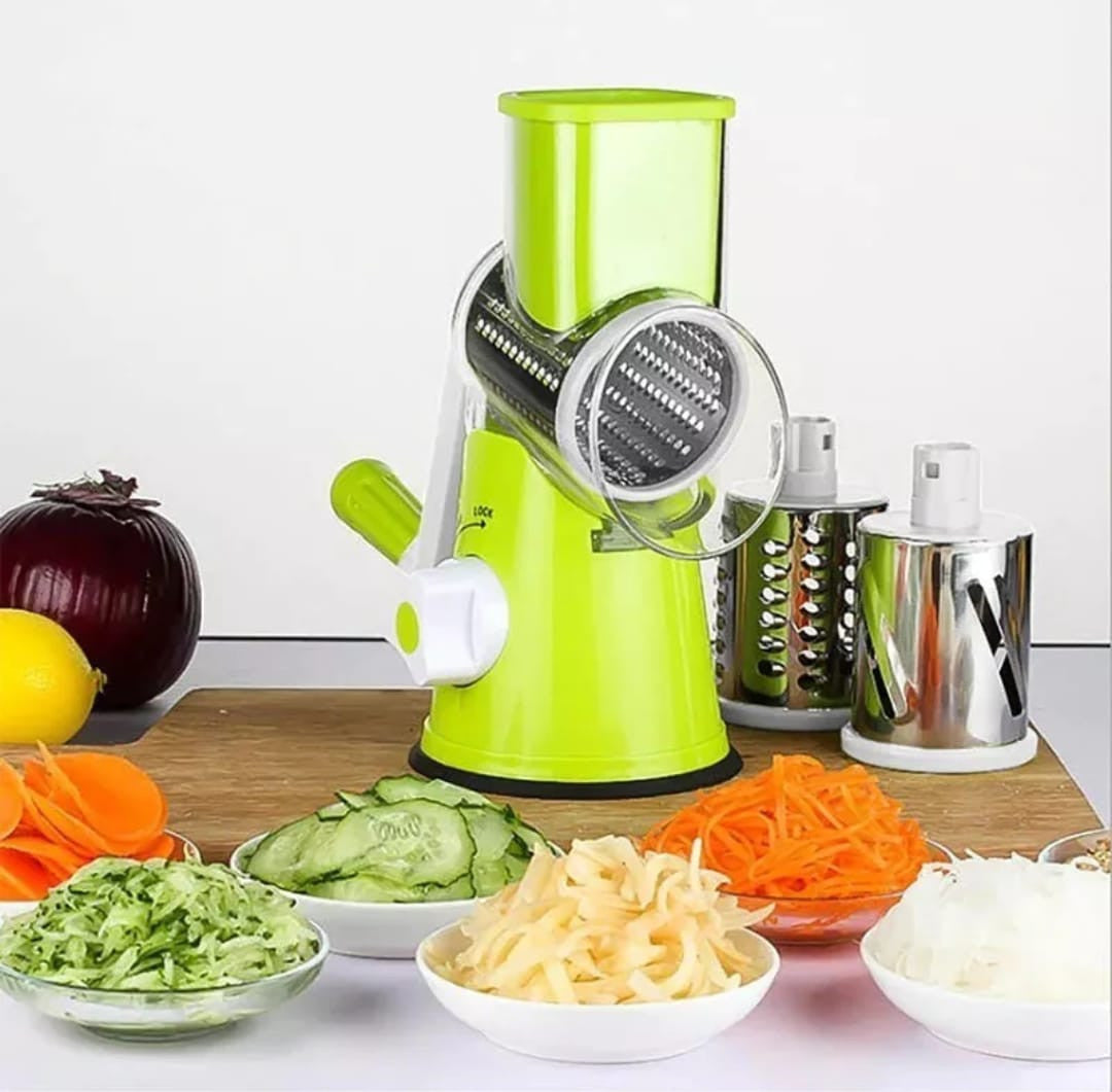 RALLADOR Y CORTADOR DE VERDURAS Y FRUTAS + 3 CUCHILLOS DESMONTABLES GRATIS!