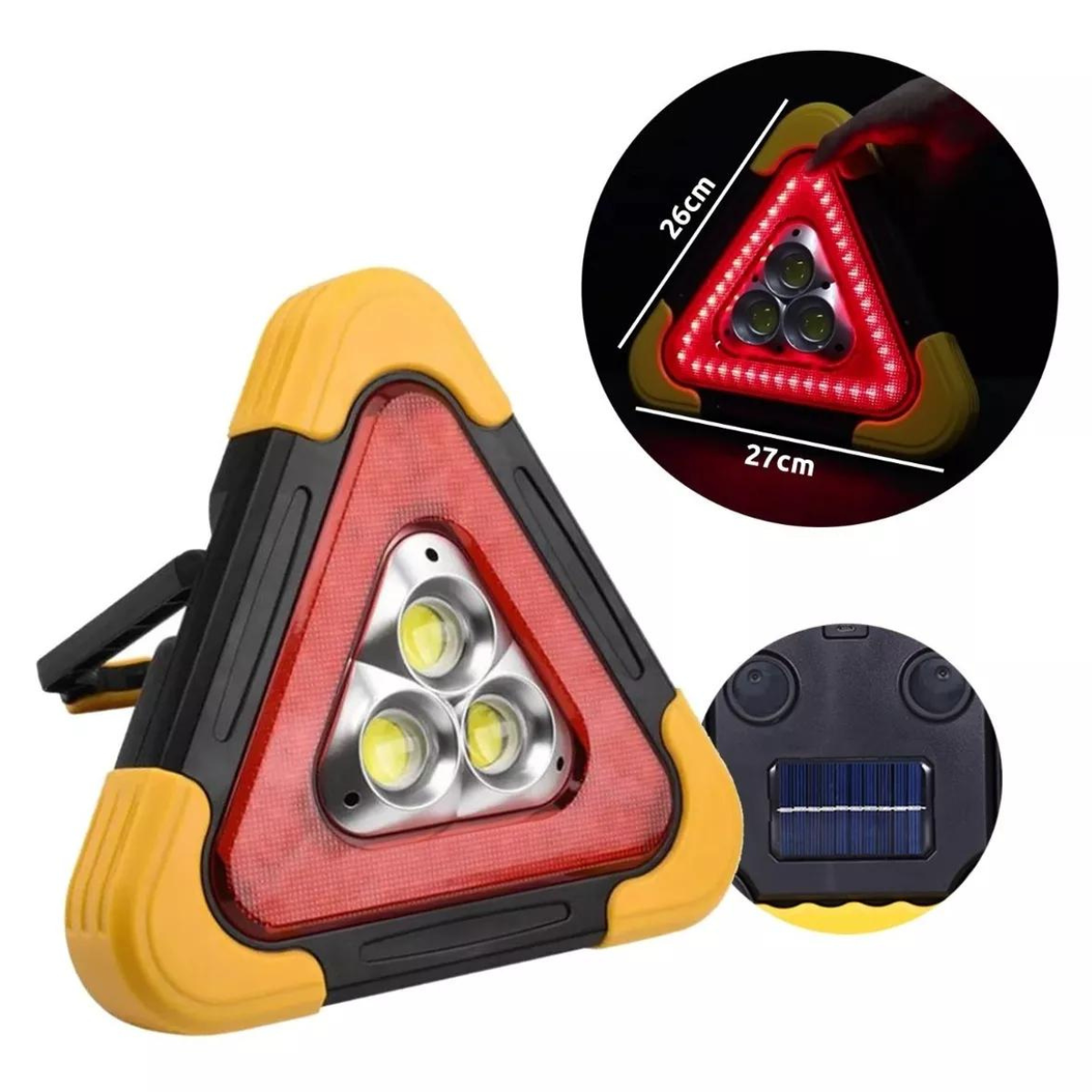 TRIANGULO DE EMERGENCIAS CON LUZ LED